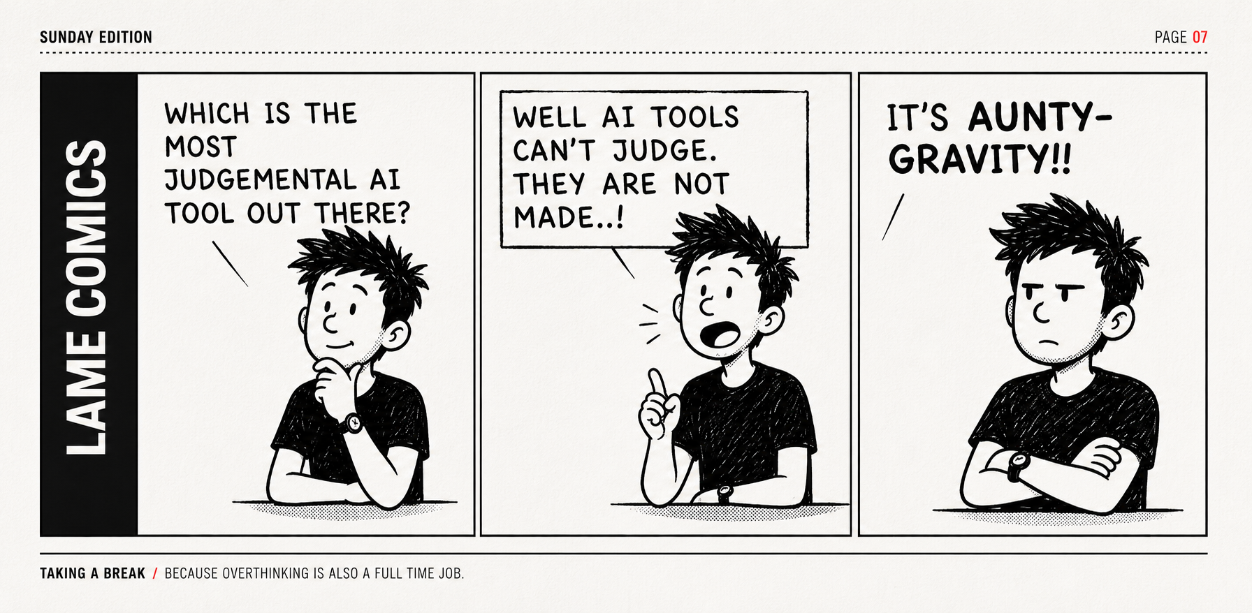 Aunty-gravity Comic